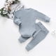 thumbnail image 4 of Laklulu Ropa de Otoño para Bebé Recién Nacido, Conjuntos de Mameluco y Pantalones de Algodón de Punto de Manga Larga, Conjuntos de Invierno para Bebés, Azul Claro, Talla 90, 4 of 6