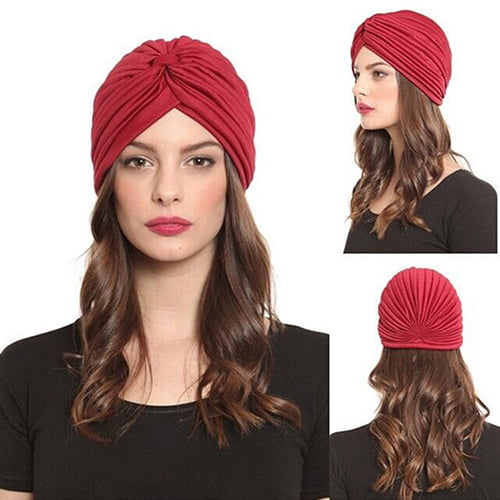 Turban Cap Hijab Bandana Wrap Chemo Headband Hairband Band Plain Hat Hair Loss