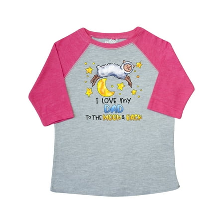 

Inktastic I Love my Dad to the Moon and Back Cute Sheep Gift Toddler Boy or Toddler Girl T-Shirt