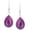Amethyst, variant on Natural Turquoise Sterling Silver Plated Dangle Earrings for Women - Green Stone December Birthstone Teardrop Shape Handmade Earrings Jewelry - Women's day Gifts for Her