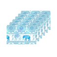 thumbnail image 4 of MKHERT Galaxy Ethnic Elephant with Tribal Mandala Placemats Table Mats for Dining Room Kitchen Table Decoration 12x18 inch,Set of 6, 4 of 4