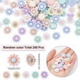 thumbnail image 2 of 1 Box 200Pcs Cute Resin Flatback Charms Flower Cabochons Bulk Colorful Small Opaque Flowers Charms 3D Flat Back Cabochons for DIY Nail Hair Clip Phone Case Scrapbooking Embellishments Decor, 2 of 5