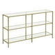 thumbnail image 4 of VASAGLE Mesa de Consola, Estante de Vidrio Templado de 3 Niveles, Marco de Metal, 30 x 130 x 73 cm, Dorado Métalico y Transparente, 4 of 6