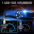 thumbnail image 6 of 8000K Ice Blue LED Bulb for Nissan Versa Note 2007-2014 High-Low Beam Headlight + Foglight Bulbs Combo Pack of 4, 6 of 12