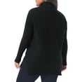 thumbnail image 3 of Agnes Orinda Women's Plus Size Turtleneck Sweater Slim Fit Long Sleeve Loose Knit Comfy Fall Winter Sweater 1X Black, 3 of 6