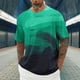 thumbnail image 2 of Camisetas de Manga Larga para Hombres Camisetas de Cuello Redondo de la Impresión de la Moda Casual, Camisetas de la Blusa de Poliéster de Algodón, 2 of 5