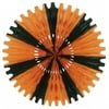 Beistle Company 55293-OB Tissue Fan - Orange & Black