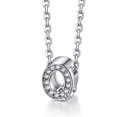thumbnail image 1 of Collar Silvora Mujer♥ Plata Esterlina Inicial con Circonita Cúbica Letra Q Colgante para Niñas Adolescentes, 1 of 8