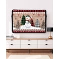 thumbnail image 3 of Outdoor TV Cover 40 to 43 Inch Weatherproof, Christmas Snowman Waterproof TV Screen Protector for Outside Decor with Zipper and Pocket 40"L x 25"H , Rustic Plaid Christmas Tree Red Snowflake, 3 of 6