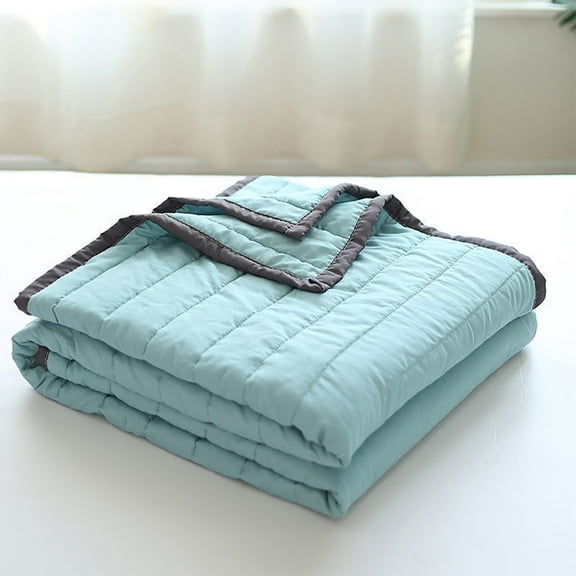 Mouliraty Lightweight Skin-friendly Quilt - Soft & Breathable, 100% Washed Cotton, Ideal for All Seasons, 100×140cm/39.37×55.11in, Machine Washable