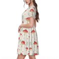 thumbnail image 2 of Gaeub Robes pour Femmes à Imprimé Champignon, Tunique Décontractée à Manches Courtes, Robe Midi d'Été pour Femmes, Robe à Manches Courtes pour Femmes, 2 of 6