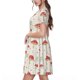 thumbnail image 2 of Disketp Mushroom para Vestido de Manga Corta para Mujeres, Vestidos de Verano para Mujeres, Casual y Holgado para la Playa, 2 of 6