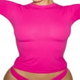 thumbnail image 1 of Blouse Mode Urbaine à Manches Longues Unie pour Femmes, 1 of 6
