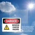 thumbnail image 6 of Benzene Cancer Hazard OSHA Danger Aluminum Sign 18 Inch x 12 Inch - 5 Pack, 6 of 8
