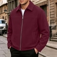 thumbnail image 4 of Ceisia Men's Point Collar Full Zip Corduroy Casual Jacket Long Sleeve Solid Color Trucker Outerwear For Autumn Gift, 4 of 9