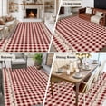 thumbnail image 6 of Farmhouse Berry Washable Area Rug 8 x 10 ft Red Buffalo Plaid American Country Rustic, Soft Non Slip Rugs Stain Repellent Indoor Felt Carpet for Living Dining Room Bedroom Home Office, 6 of 9