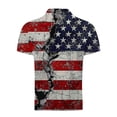 thumbnail image 6 of UVEASISHA Patriotic American Flag Polos Shirt for Men USA 250th Anniversary Shirts 4th of July Short Sleeve Collared Golf T-Shirts Gifts Black XXL, 6 of 6