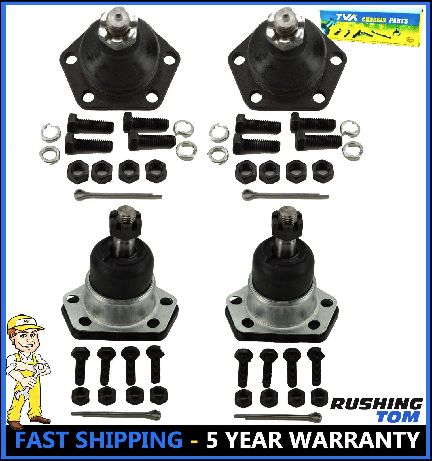 4Pc Front Upper & Lower Ball Joints for Chevrolet Blazer S10 GMC S15