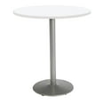 thumbnail image 2 of KFI Studios Mode 3.5' Round Counter Height Dining Table, Designer White, Silver Base, 2 of 3