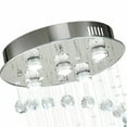 thumbnail image 5 of Fichiouy Luxury Crystal LED Chandelier Rain Drop Spiral Ceiling Light Modern Pendant Lamp, 5 of 7
