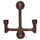 thumbnail image 1 of Lámpara de pared de hierro, lámpara con diseño de tubería de agua de doble cabezal, lámpara de pared Steampunk con casquillo E27 para decoración de interiores industriales, 220V, 1 of 8