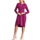 thumbnail image 3 of Vestido de Ropa de Trabajo para Mujer con Volantes y Cuello en V, Plisado en la Parte Frontal, Estilo Lápiz, Talla XL, Fucsia, 3 of 5
