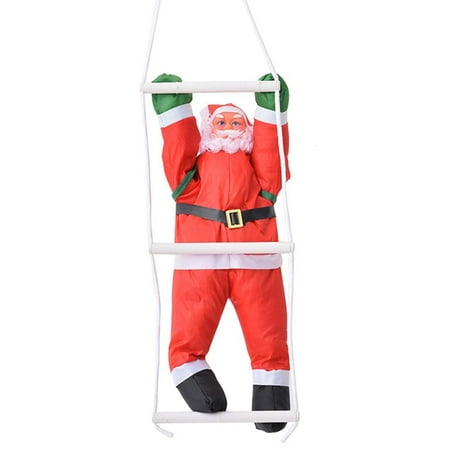 

Monfince 50cm Ladder Climbing Rope Cloth Santa Claus Pendant Outdoor Christmas Decoration Climbing Rope Santa Claus