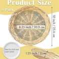thumbnail image 5 of 8 Pack Bamboo Paper Plate Holders, 10 Inches Reusable for Dinner Plates Hand Woven Wicker Paper Plat, 5 of 5