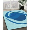 thumbnail image 3 of Ahgly Company Machine Washable Indoor Rectangle Transitional Blue Area Rugs, 2' x 4', 3 of 7