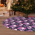 thumbnail image 6 of Rateoe Skull Flower Print Christmas Tree Skirt 48" for Xmas Holiday New Year Party Circle Tree Mat Ornaments Decoration, 6 of 7