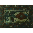 thumbnail image 1 of Ahgly Company Machine Washable Indoor Rectangle Persian Turquoise Blue Traditional Area Rugs, 2' x 5', 1 of 4