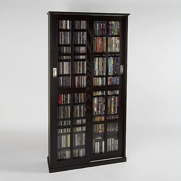 Leslie Dame 62 Double Cd Dvd Wall Media Storage Cabinet In