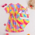 thumbnail image 5 of Confree For Girls Summer 3 Piece Swimsuit Graphic Print Bathing Suits Vacation Cute Comfortable Little Girls Swimwear Size 10-11 Years Pink, 5 of 5