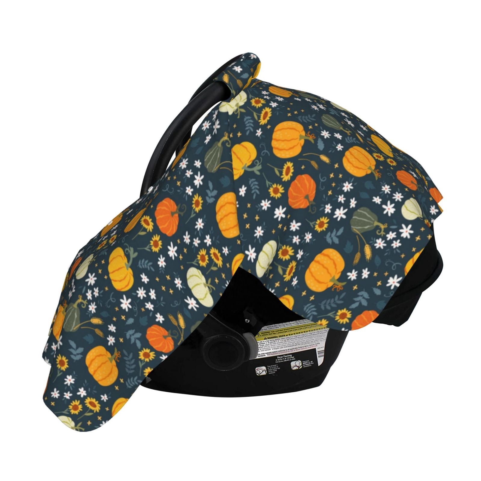 Naloa Pumpkin Baby Car Seat Cover, Breathable Baby Carrier Cover, Multiuse Baby Carrier Cover & Nursing Breastfeeding Cover