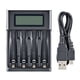 thumbnail image 2 of Cargador batería AA AAA con pantalla LCD 4 ranuras entrada USB para NI-MH/NI-CD 1 2 V, 2 of 8