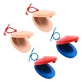 thumbnail image 3 of KAKOWELY Creative Castanets 4Pcs Castanets Percussion Musical Instruments Education Toys (Assorted Color)1.97"X1.97"X0.59", 3 of 5