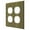 Antique Brass, variant on Deltana SWP4771U10B Switch Plate, Quadruple Outlet in Oil-rubbed Bronze