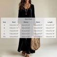 thumbnail image 3 of Women Fall Winter Velvet Round Neck Maxi Dress Long Sleeve Loose Solid Chic Elegant Casual Everyday White XL(XL), 3 of 5