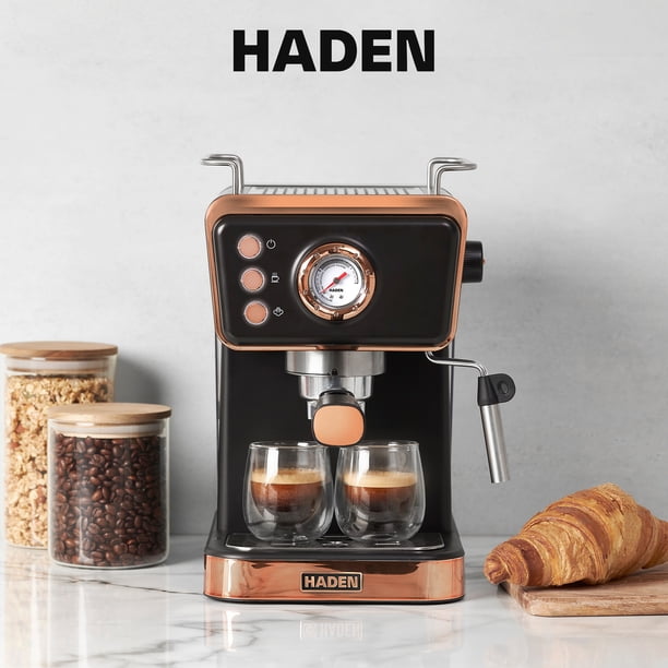 Haden Barista Brew Espresso Coffee Machine w/Froth Function, Black