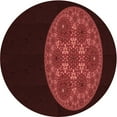 thumbnail image 1 of Ahgly Company Tapis Rond Lavable en Machine Intérieur Transitionnel Rouge Brique, 3 Pieds Rond, 1 of 7