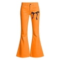 thumbnail image 4 of Landzoo Girls Flared Pants Bowknot Graphic Slim Fit High Waisted Fall Casual Kid Girls Trousers, 4 of 4