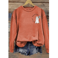 thumbnail image 3 of Halloween Sweatshirts for Women Spooky Season Halloween Shirt Top Halloween Clothes Ghost Graphic Pullover Tops, 3 of 3