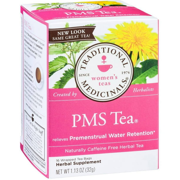Traditional Medicinals PMS Herbal Supplement Tea, 16 count, 1.13 oz
