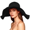 thumbnail image 5 of TFEOQRY Women's Sun Hat Extra Large Wide Brim Foldable Roll up Floppy Lightweight Bucket Hat for Summer Outdoor Travel, 5 of 8