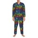 thumbnail image 3 of Balery Magical Mushrooms and Flowers Pijama para Hombre de Dos Piezas con Manga Larga, Conjunto de Dormir y Descanso Suave con Bolsillos-X-Large, 3 of 7
