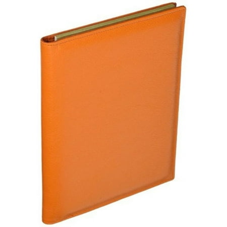 budd leather padfolio, leather, orange (us 382-28)