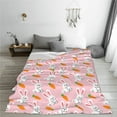 thumbnail image 5 of Sikiie Rabbit And Carrot Ultra-Soft Micro flannel Blanket Luxury All Seasons Warm Blanket for Bedding Sofa and Travel (4 sizes)-60"x50", 5 of 7