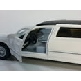 thumbnail image 4 of Kinsmart 1999 Lincoln Town Car Stretch Limousine Limo 1:38 Diecast Model White, 4 of 6