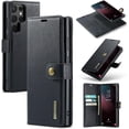 thumbnail image 1 of for Samsung Galaxy S23 Ultra Genuine Leather Wallet Case, Detachable 2 in 1 Split Leather Wallet Phone Cover,Magnetic Pouch Shell,Grey, 1 of 7