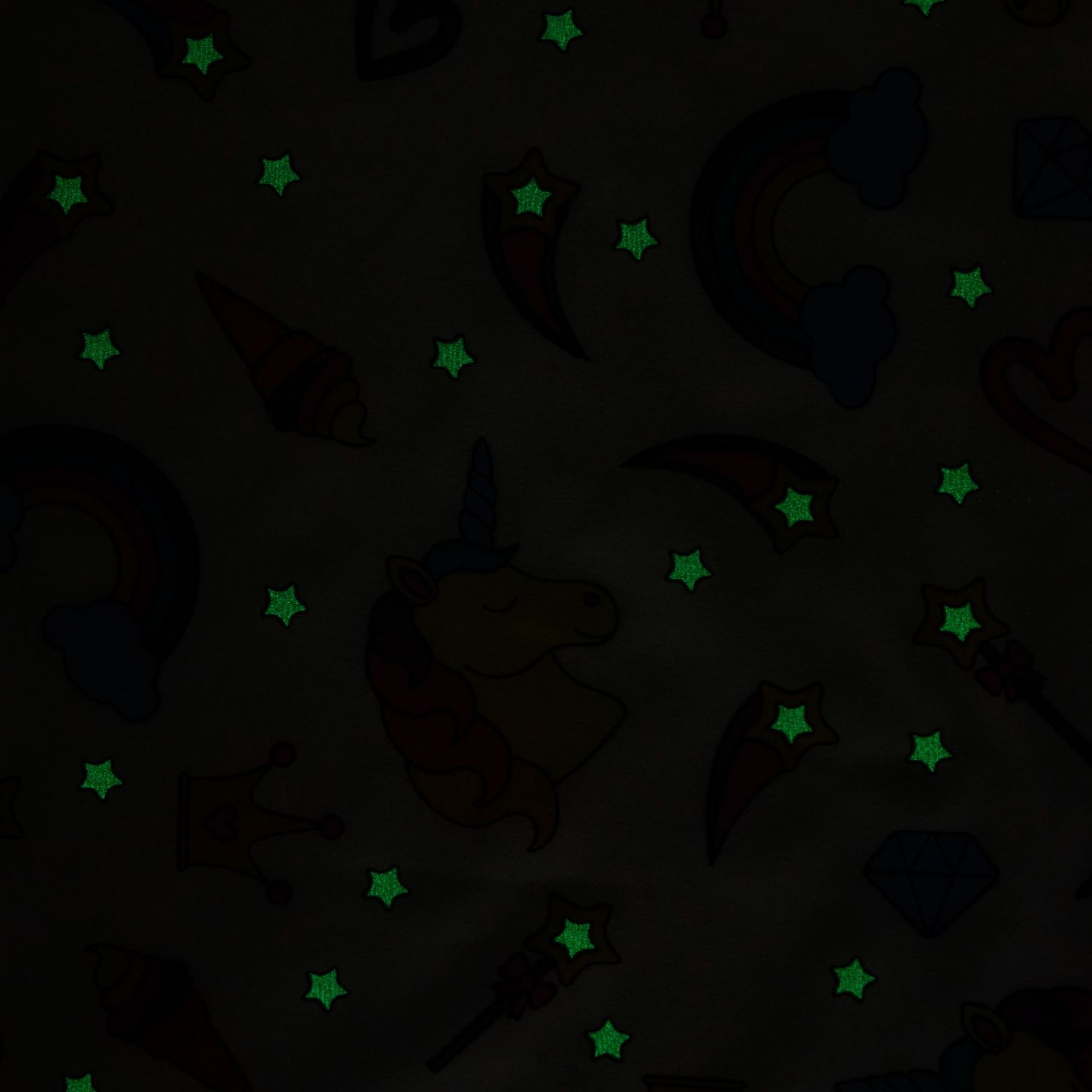 Estate View™ Kids' Room Darkening Grommet Top Unicorn Magic Glow in the Dark Curtain Panel Pair, 38"x96", White/Multi